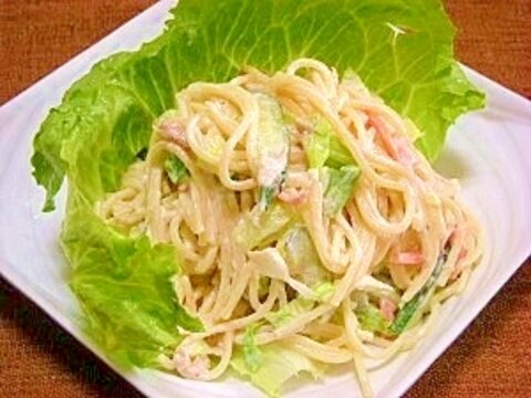 野菜たっぷり☆スパツナサラダ